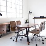 Harkavy Furniture Creates Modern Walnut & Steel Office Furniture