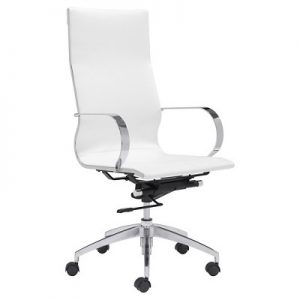 Elegant Modern High Back Adjustable Office Chair - White - ZM Home : Target