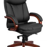 *New* BTOD High Back Leather Office Chair - Mahogany Wood Base
