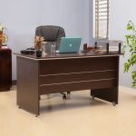 Integra Engineered Wood Office Table in Vermont Colour by HomeTown