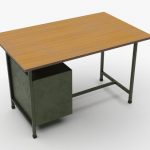 office table-chair set 3d model obj mtl 3ds fbx stl blend 10