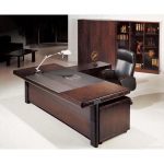 Brown Executive Office Table and Chair