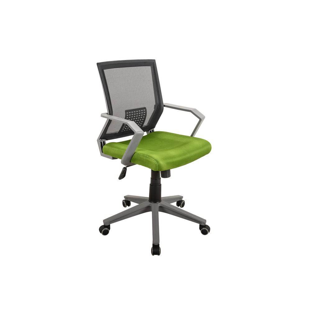 Techni Mobili Green Rolling Height Adjustable Mesh Office Task Chair
