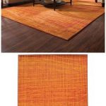 A beautiful burnt orange rug creates a striking statement for the Autumn  season or all year