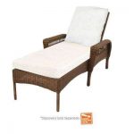 Spring Haven Brown Wicker Patio Chaise Lounge