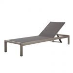 Traveller Location: Meelano 200-GRY M200 Outdoor Chaise Lounge, Anodized  Aluminum/Grey: Garden & Outdoor