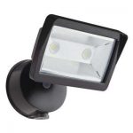 Bronze Outdoor Integrated LED Wall Mount Flood Light with Dusk to Dawn  Photocell