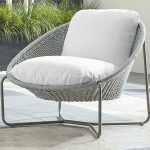 Morocco Light Grey Oval Lounge Chair with Cushion + Reviews | Crate and  Barrel
