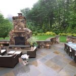 Neutral Stone Patio for Outdoor Entertaining