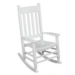 Outdoor Rocking Chair White The Solid Hardwood Chairs Provide Comfortable  Seating on Patio or Deck.