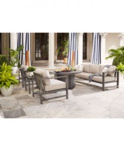 Furniture Aruba Grey Outdoor Seating Collection, with Sunbrella®  Cushions,