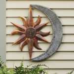 Large Outdoor Metal Wall Decor | Home Sun and Moon Metal Wall Art Multi  Metallic