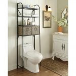 H x 15 in D Metal Over the Toilet Storage Space Saver with 2 Woven Baskets  in Brown-603121 - The Home Depot