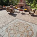 patio design ideas with pavers |  patio paver design, like artwork, can  be inserted into the patio