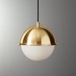 Globe Small Brass Pendant Light + Reviews | CB2