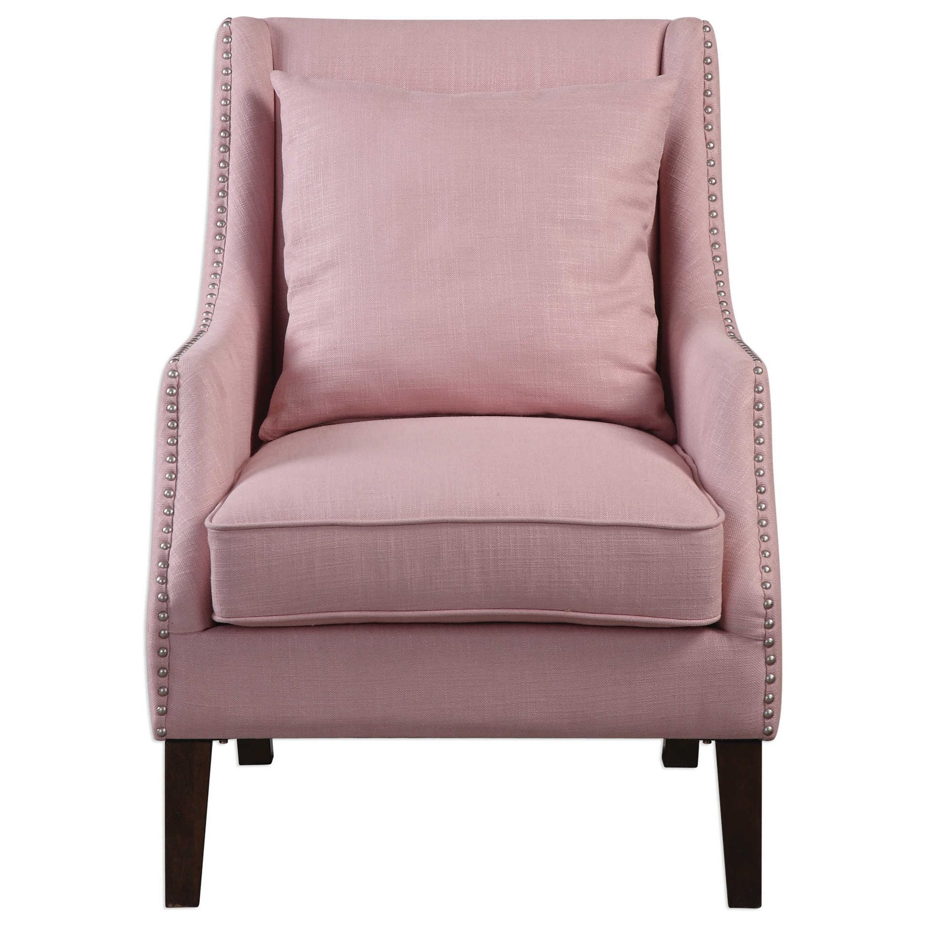 Accent Furniture - Accent Chairs Arieat Pink Armchair by Uttermost