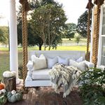 47 Rustic Farmhouse Porch Decor Ideas Hanging Manor Bed Porch Swing