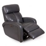 Furniture Criss Leather Power Recliner with Power Headrest and USB Power  Outlet