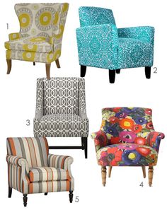Statement piece chairs. Funky Chairs, Colorful Chairs, Cool Chairs, Awesome  Chairs,