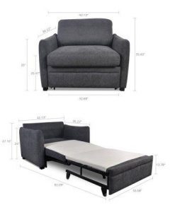 Modern Functional Lift and Pull Out Single Couch Sofa Bed Futon Easy to  Transform for Small