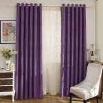 Thick Chenille Fabric Romantic Purple Blackout and Insulated Bedroom  Curtains