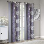 Grey Purple Curtains for Living Room, Modern Contemporary Purple Window  Curtains for Bedroom, Anaya