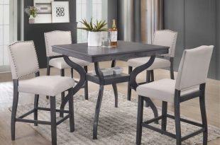 Shop Best Quality Furniture 5-Piece Contemporary Dining Set, Light Grey -  Free Shipping Today - Overstock - 18616133