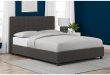 DHP Emily Gray Upholstered Linen Queen Size Bed Frame