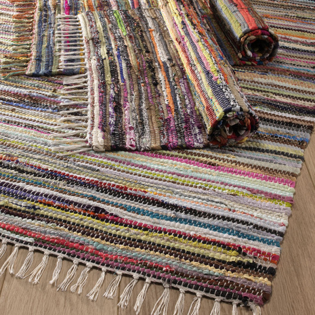 Brightly Coloured Cotton Rag Rug - Amnesty International UK shop