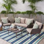 Frankfort Outdoor Rattan Sofa Set with Cushions