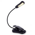 LuminoLite B076SVC7SN Rechargeable 3000K Warm 6 LED Book, Easy Clip Lights  Bed. 3 Brightness Eye-Care, 2.1 oz Lightweight, 20 Hours Reading.