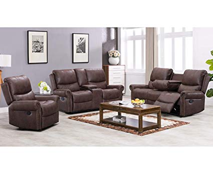 Amazon.com: BestMassage Recliner Sofa Living Room Set Reclining