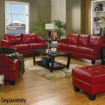 Samuel Red Leather Sofa and Loveseat Set - Steal-A-Sofa Furniture Outlet  Los Angeles CA