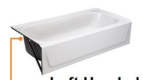 Due to the install nature of these tubs you may see the handing listed as  right/left, centered, and reversible