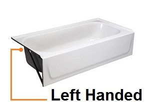 Due to the install nature of these tubs you may see the handing listed as  right/left, centered, and reversible