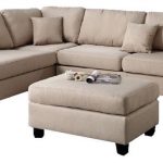 3-Piece Sectional Sofa with Reversible Chaise and Ottoman