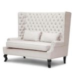 Image is loading Modern-Chesterfield-Settee-Sofa -Banquette-Bench-Tufted-High-