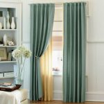 Cool Light Blue Curtains with Sheer Curtain