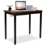 Small Computer Desk for Home Office - 36” Length Table w/Cable Organizer -