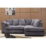 Logan Corner Sofa RHF Jumbo Cord Fabric - Grey
