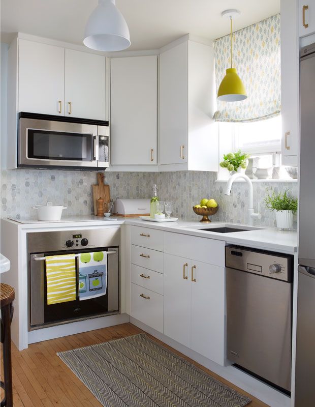 See small kitchens and get small kitchen design ideas from cabinets to  countertops, appliances, sinks, backsplashes, storage and more.