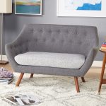 Target Marketing Systems Elijah Collection Mid Century Modern Button Tufted  Upholstered Living Room Loveseat,