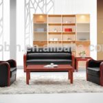 Small Size Office Sofa Set with Wooden Arm