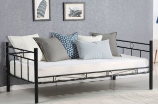 Giantex Twin Size Daybed Sofa Bed Bedroom Modern Metal Steel Bed