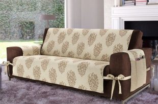 creative DIY sofa cover ideas beige cover brown sofa with ties