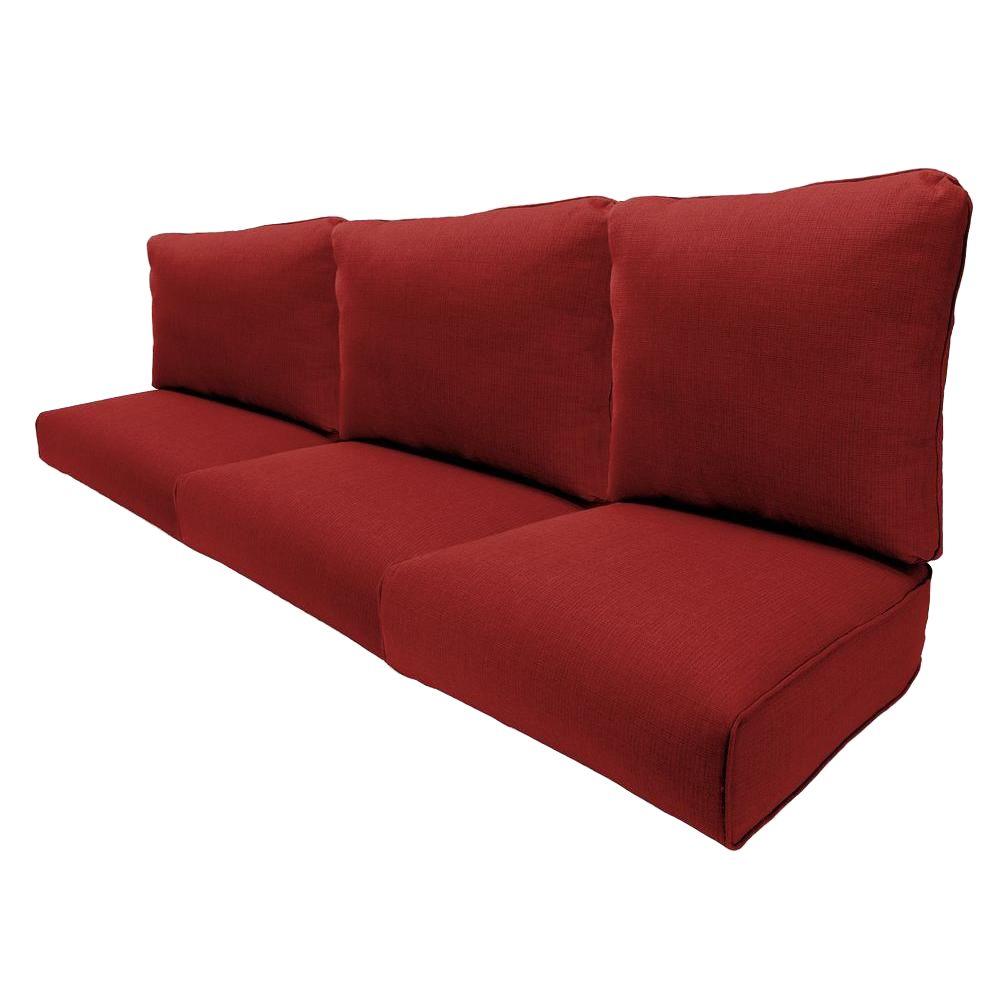 Woodbury 57 x 24.75 Outdoor Sofa Cushion in Standard Chili