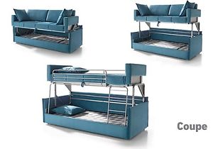 Image is loading Coupe-Sofa-Sleeper-Bunk-Bed -Convertable-Modern-Contemporary-