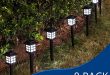 YUNLIGHTS 8pcs Garden Solar Stake Lights Outdoor Solar Pathway