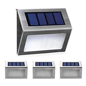 CTKcom 4-Pack Garden Lights LED Solar Step Lights, Outdoor Stair