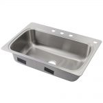 Verse Drop-in Stainless Steel 33 in. 4-Hole Single Bowl Kitchen Sink